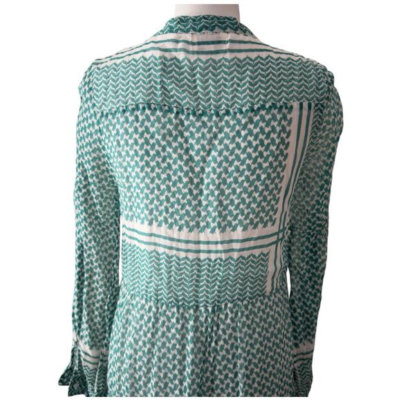 Vintage Ibiza Long Sleeve Cotton Maxi Dress Free Size - Picture 12 of 14